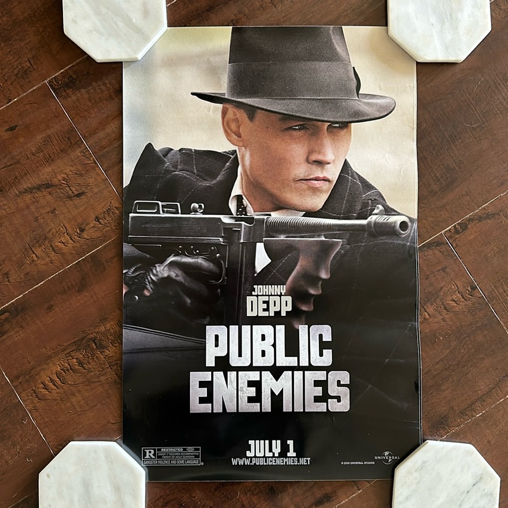 Public Enemies Mini Movie Poster featuring Johnny Depp
